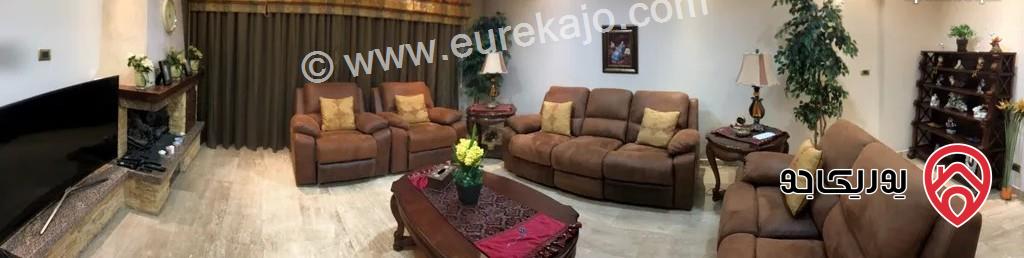 شقة مفروشة أرضية مساحة 360م مع حديقة 200م للايجار في عمان - الرابية