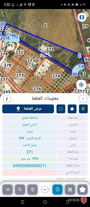 أرض 2 دونم غير مفروزات للبيع من أراضي المفرق - الرجم الابيض من أراضي ايدون بني حسن