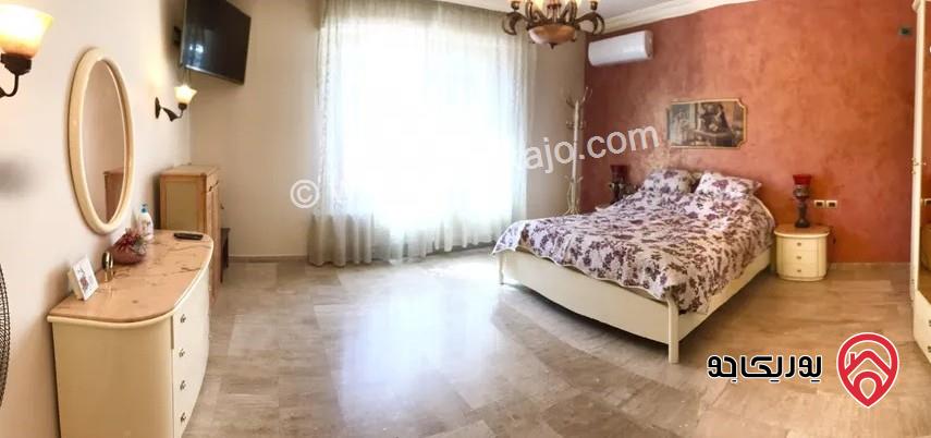 شقة مفروشة أرضية مساحة 360م مع حديقة 200م للايجار في عمان - الرابية