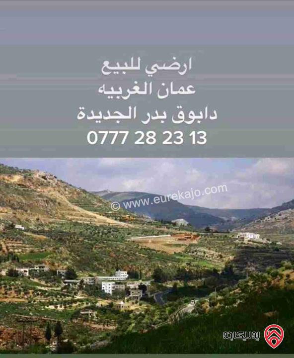 قطعة أرض مساحة 1000م مشتركة من أصل أرض 34 دونم للبيع في عمان - بدر الجديدة 