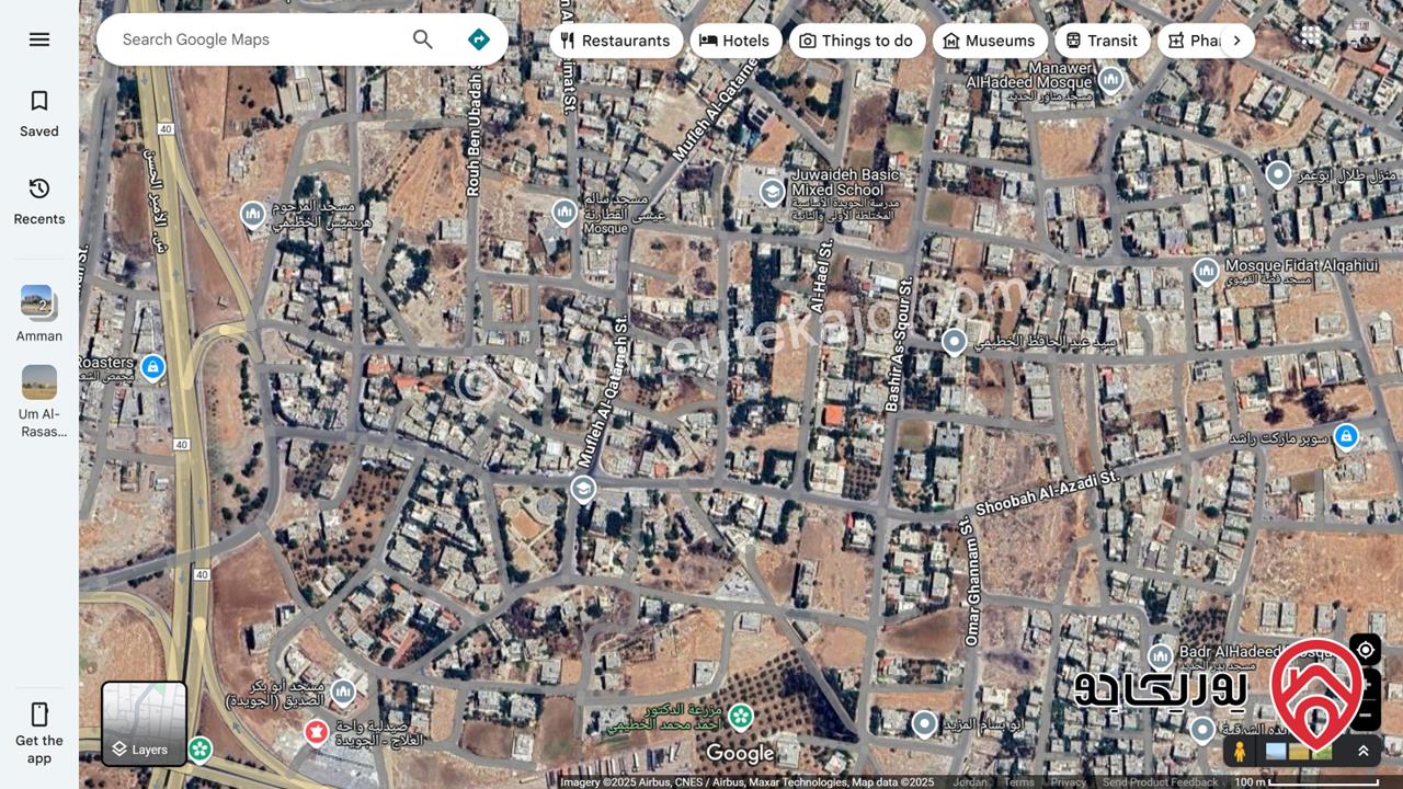 أرض سكنية مساحة 1 دونم للبيع في عمان – الجويدة تنظيم سكن ج جميع الخدمات