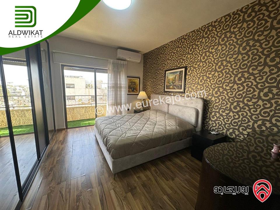 شقة مفروشة للايجار في عمان - ضاحية الامير راشد طابق ثاني مساحة البناء 210م منطقة هادئة بالقرب من الخدمات