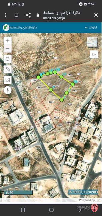 قطعة أرض مساحة 1 دونم و 963م للبيع في الزرقاء - المصفاة البتراوي الجنوبي