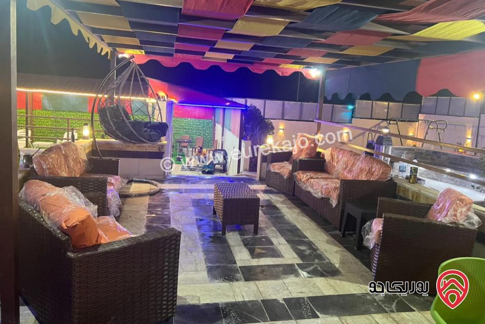 مزرعة مساحة الأرض 3850م والبناء 70م للبيع في المفرق - بلعما	