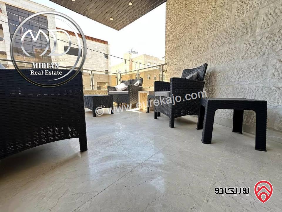 شقة مفروشة للايجار في عمان - ام السماق مساحة 210م طابق اول تشطيبات و ديكورات عصرية فاخرة اطلالة جميلة