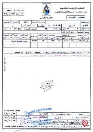 قطعة أرض على شارعين مساحة 642م للبيع في الزرقاء - الغباوي	