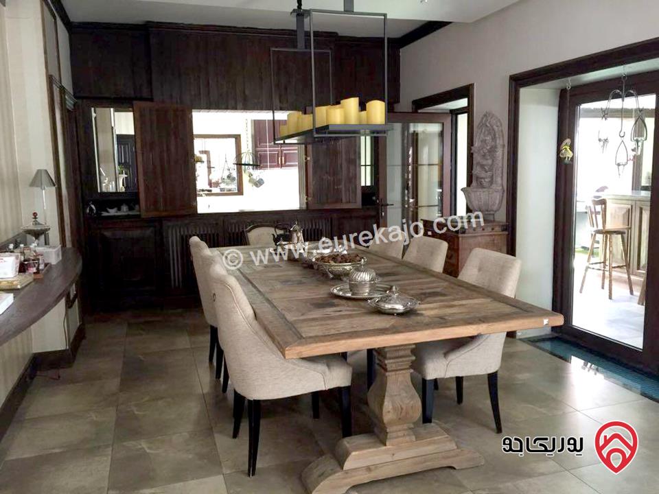 شقة أرضية مفروشة دوبلكس مساحة 250م مع مسبح للايجار في عمان - عبدون