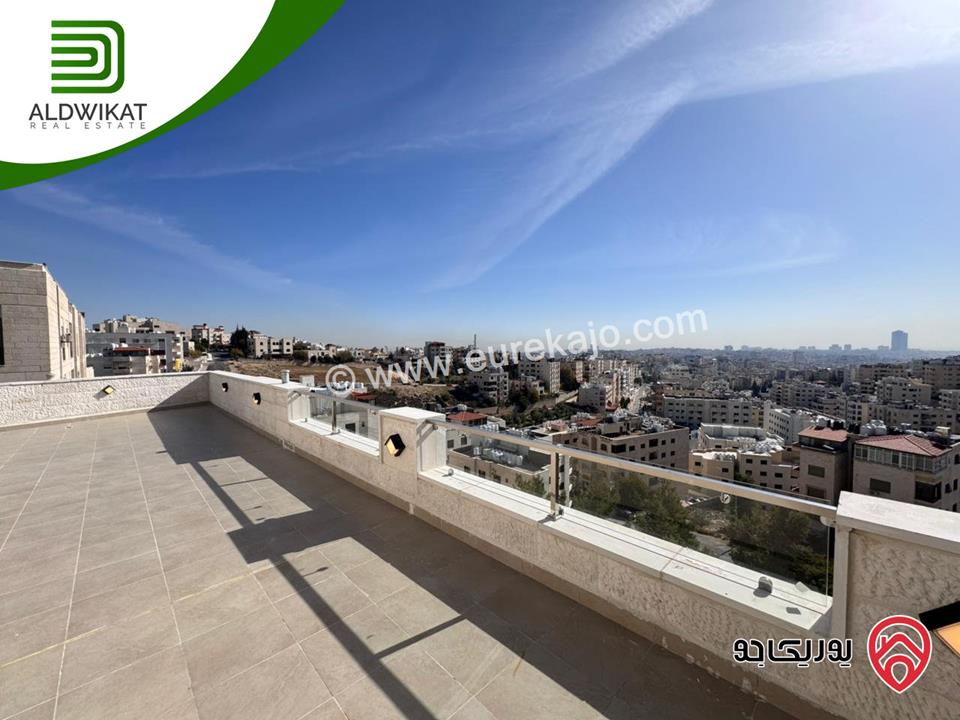 شقة طابقية مع روف للبيع في عمان - تلاع العلي مساحة البناء 260م ومساحة الترس 70م على شارعين