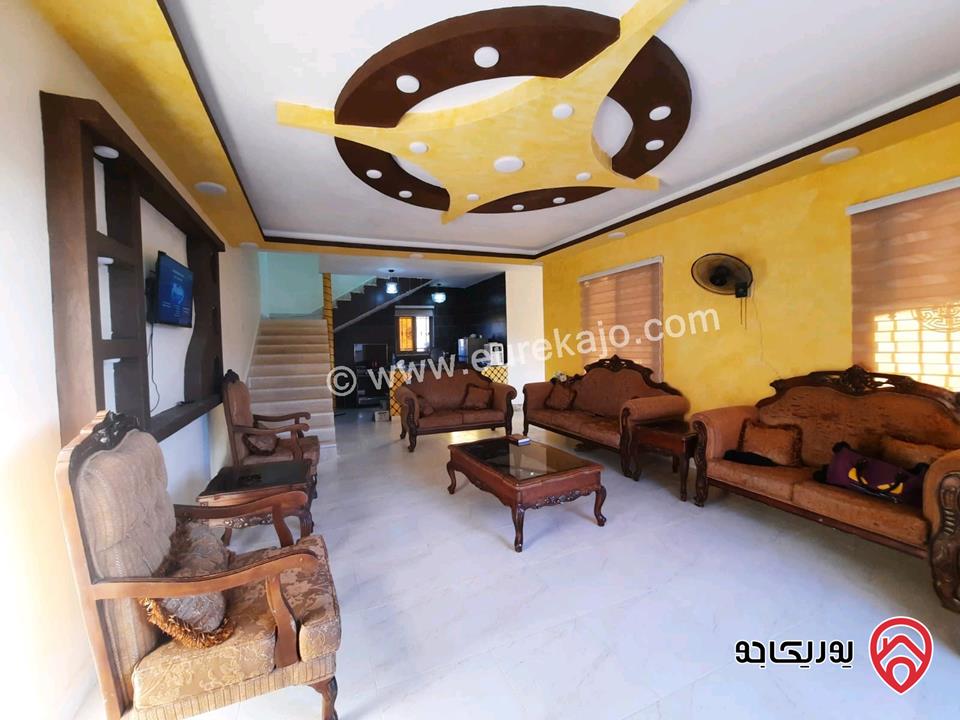 مزرعة وشاليه مساحة البناء 160م على أرض 3500م للبيع في المفرق - منطقة دحل شرق جرش  