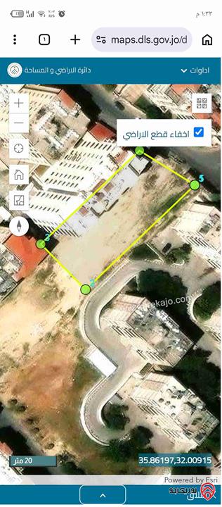قطعة ارض سكنية مساحة 1537 متر سكن أ منسوب اربع طوابق تصلح للإسكانات للبيع في عمان - تلاع العلي