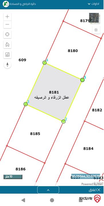 ارض مساحة 528م للبيع في الزرقاء - الزواهرة