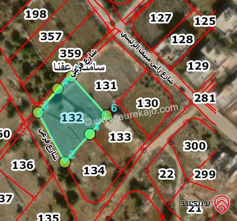  قطعة أرض مساحة 1 دونم و 445م للبيع في عجلون - رأس منيف