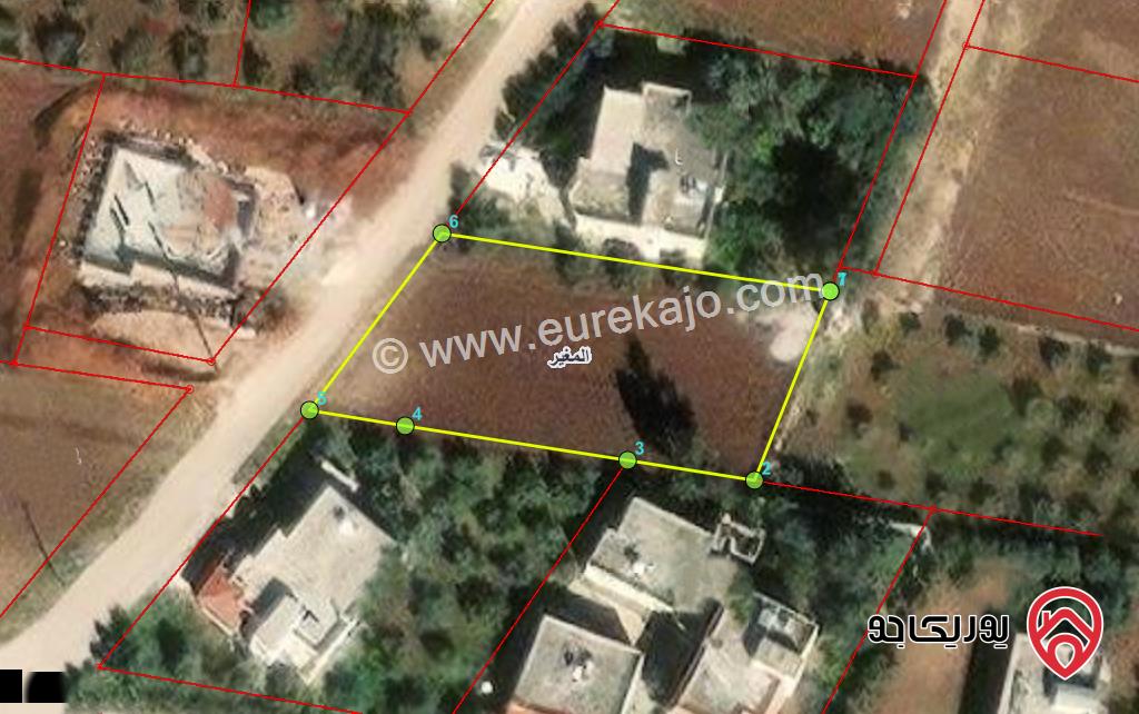 قطعة ارض مساحة 1058م للبيع في اربد - منطقة المغير 