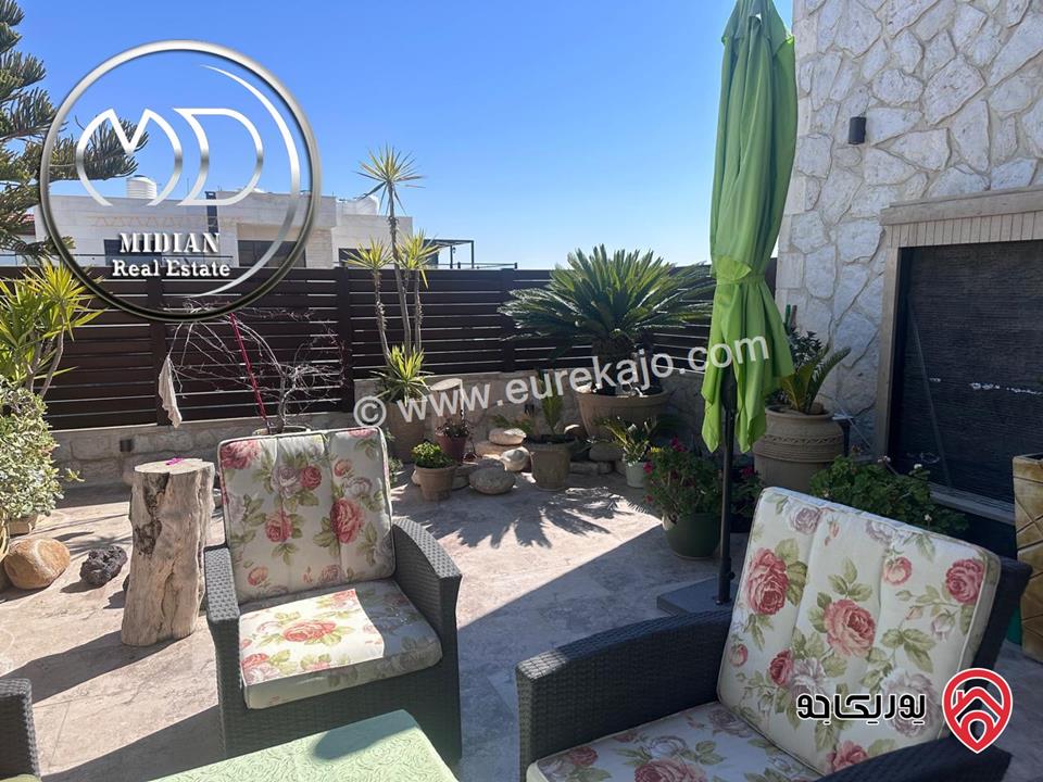 شقة دوبلكس للبيع طابق اخير مع روف في عمان - حي الصحابة مساحة 260م مع تراسات تشطيبات ديكورات عصرية فاخرة اطلالة رائعة