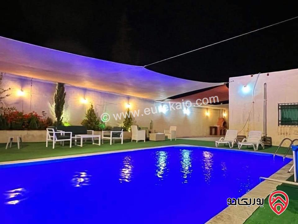 مزرعة مساحة الأرض 4 دونم والبناء 200م للبيع في البلقاء - منطقة تل الرمان 