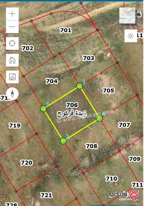 قطعة أرض مساحة 620م للبيع في اربد زبدة فركوح