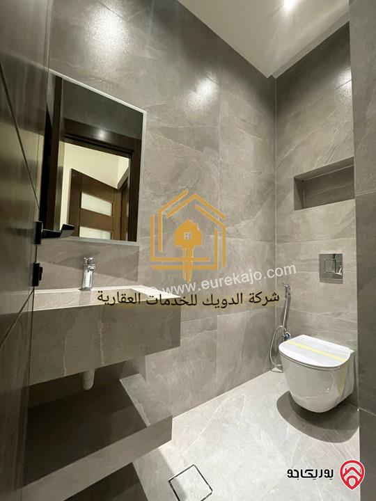 شقة جديدة لم تسكن طابق ارضي مساحة 165م داخلي و 150م خارجي للايجار في عمان - حي الصحابة 