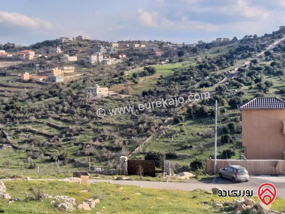 ارض سكنية مساحة 1 دونم و 260م للبيع أو للمبادلة في عجلون راس منيف موقع رائع