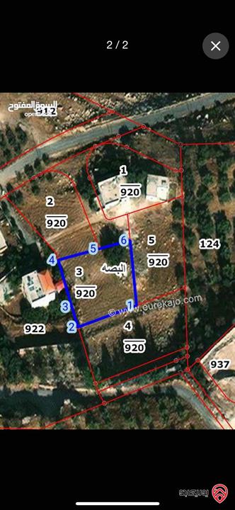 قطعة أرض مساحة 1 دونم للبيع في عمان - أبو السوس بسعر مغري من المالك مباشرة