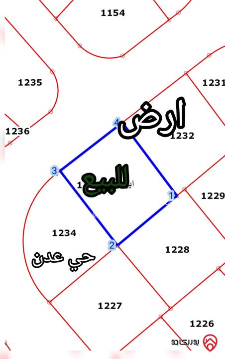 ارض مميزة مرتفعة مساحة 500م للبيع في عمان – حي عدن 
