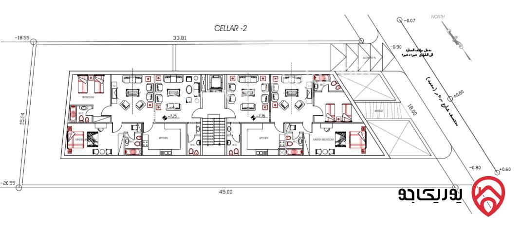 أرض مساحة 600م للبيع في عمان - الياسمين حوض جحره الشمالي