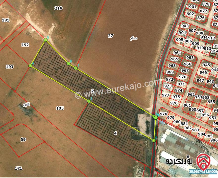 قطعة ارض مساحة 14 دونم 600م للبيع في عمان - اللبن من المالك مباشرة