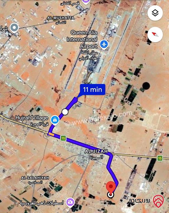 أرض مساحة 1 دونم للبيع من أراضي جنوب عمان - الجيزة