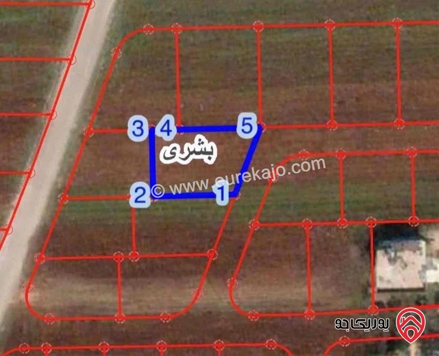 قطعة ارض مساحة 764 متر للبيع في اربد / بشرى وعلى بعد دقيقتين عن دوار الكساسبة 