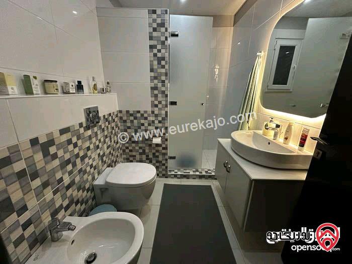 شقة مفروشة مساحة 450م طابق ثالث مع روف للايجار في عمان - طريق المطار 