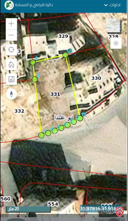 قطعة ارض مساحة 516م للبيع في عمان - ابو علندا اسكان الكهرباء 