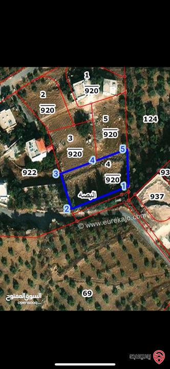 قطعة أرض مساحة 1 دونم للبيع في عمان - أبو السوس بسعر مغري من المالك مباشرة