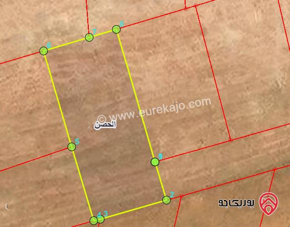 ارض 843م للبيع في اربد من اراضي الحصن ضمن حوض شوامر الحقاف 