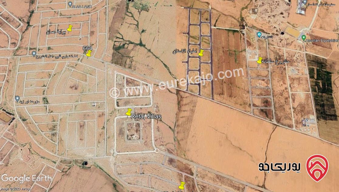 قطعة أرض مساحة 500م تجاري مركزي للبيع في عمان - القسطل عرقوب النعام مشروع بوابة عمان على الشارع الرئيسي