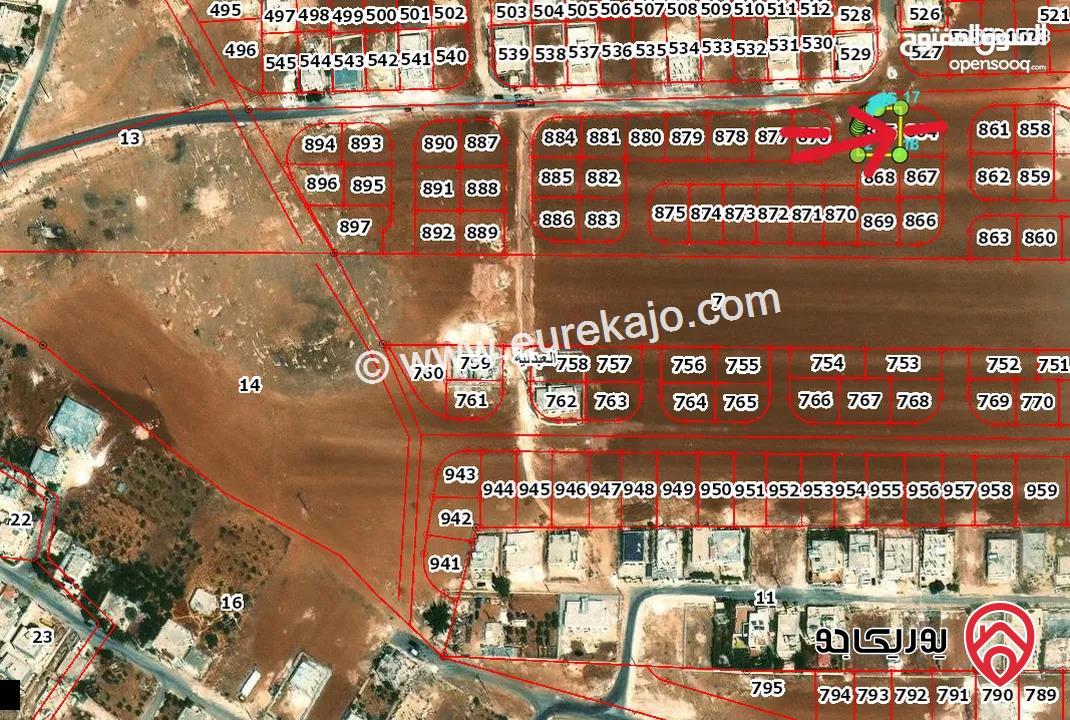 ارض مساحة 476م للبيع من اراضي جنوب عمان - العبدلية تقع على شارعين منطقة فلل واصل فيها جميع الخدمات