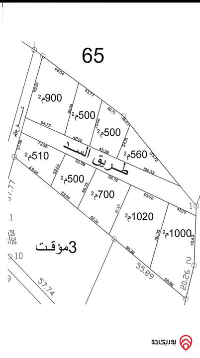 قطعة ارض مساحة 7293م للبيع في المفرق - الخالدية