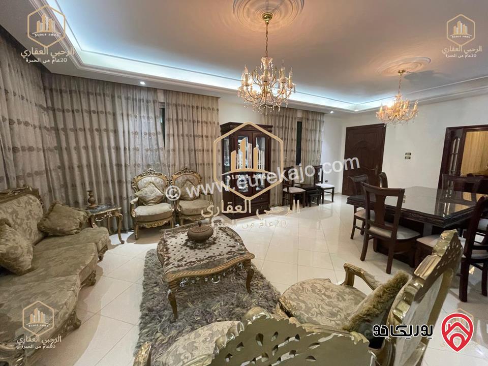 شقة مفروشة ارضية مساحة 240م داخلي و 100م خارجي للايجار في عمان - ضاحية الرشيد 