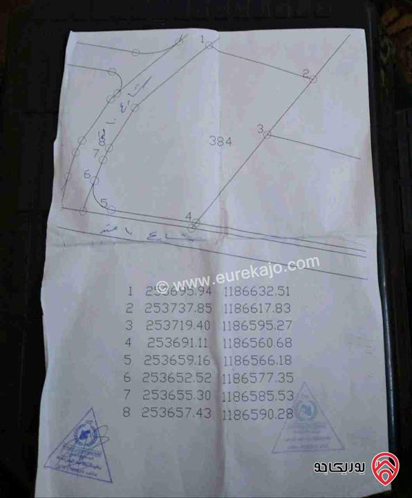 قطعة أرض مساحة 3 دونم و 400م للبيع في المفرق