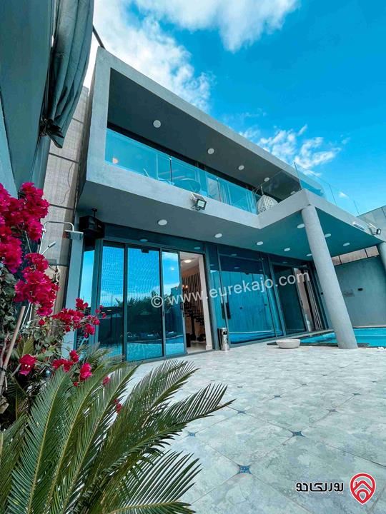 شاليه مميز مساحة 190م على أرض 288م للبيع بمواصفات مميزة في البحر الميت - جوفة الكفرين