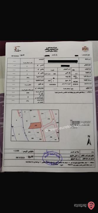 قطعة أرض مساحة 1 دونم و 993م للبيع في السلط - شارع الستين