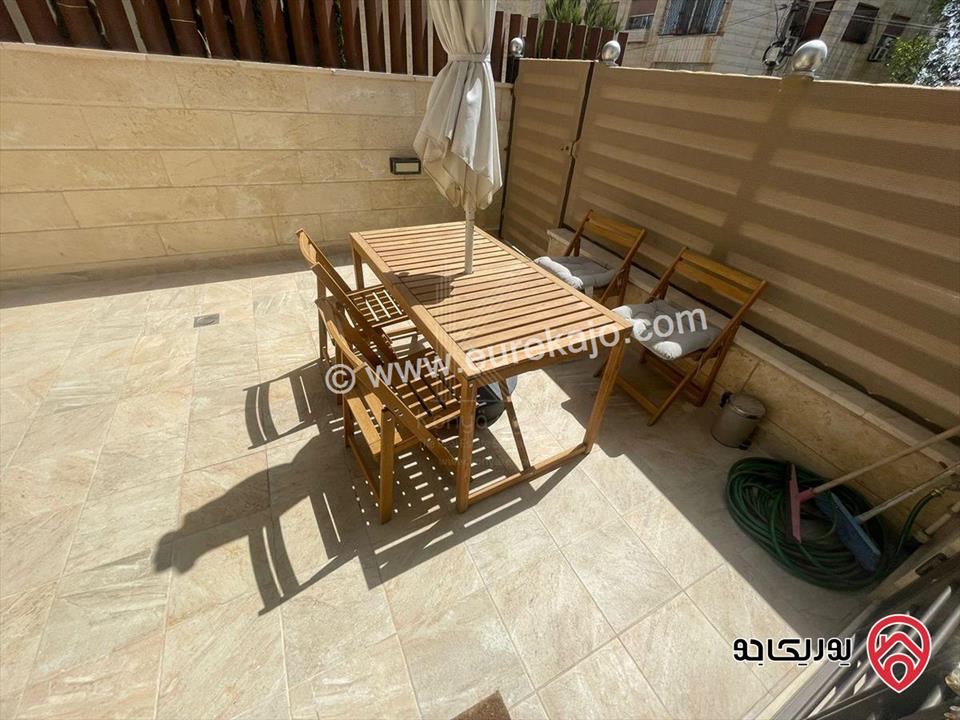 شقة مفروشة فاخرة مساحة 95م طابق أرضي للايجار في عمان - عبدون