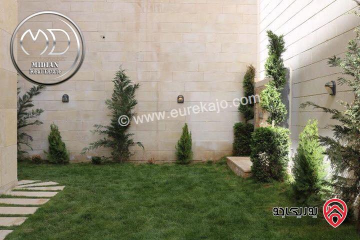 شقة دوبلكس أرضية للبيع في عمان - دابوق مساحة 275م 4 نوم مع ترس وحديقة 250م تشطيبات سوبر ديلوكس جديدة لم تسكن