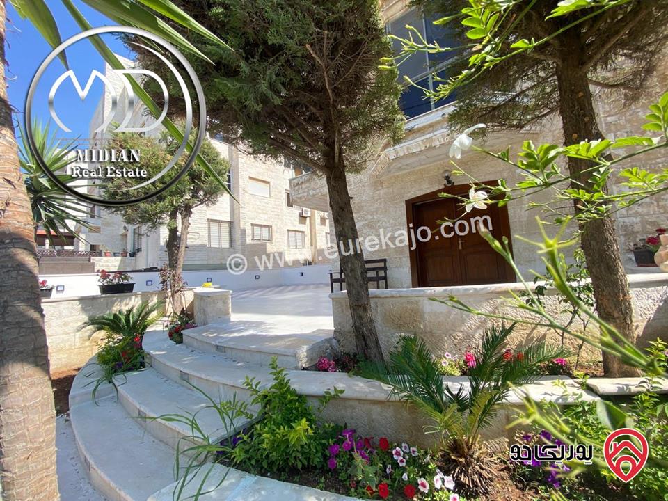 شقة ارضية فارغة للايجار في عمان - خلدا العوجانية مساحة 190م مع ترس و حديقة 120م تشطيبات و ديكورات عصرية فاخرة