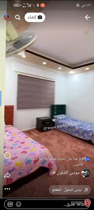 شقة ديلوكس طابق أول مساحة 165م مفروشة كامل اثاث جديد للبيع في اربد - دوار النسيم