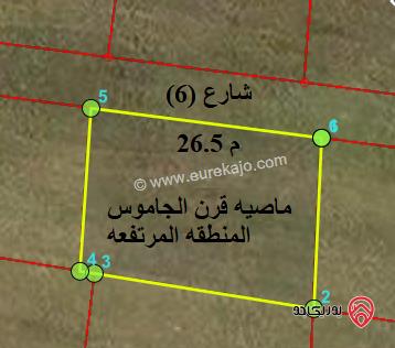 ارض 506م للبيع في اربد - من ارضي ايدون ضمن حوض قرن الجاموس 
