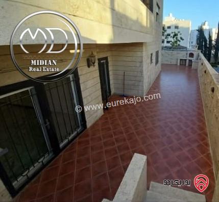 شقة شبه ارضي فارغة للايجار في عمان - الدوار السابع مساحة 190م مع ترس و حديقة 100م تشطيبات سوبر ديلوكس