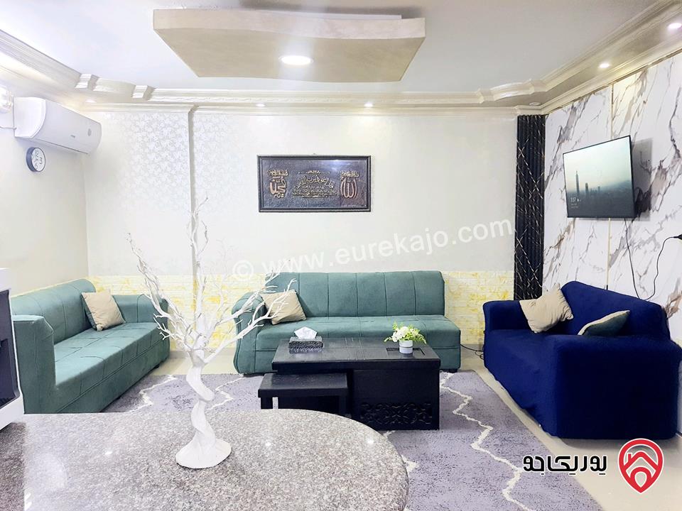 شقة مفروشة أرضية مساحة 150م للايجار في اربد - حي الراهبات 