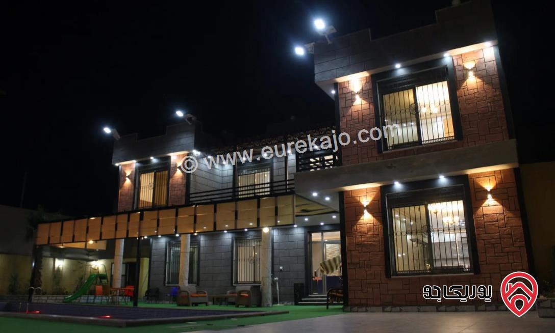 مزرعتان مساحة بنائهم 390م على نفس قطعة الأرض مساحتها 4500م للبيع في جرش  - دحل