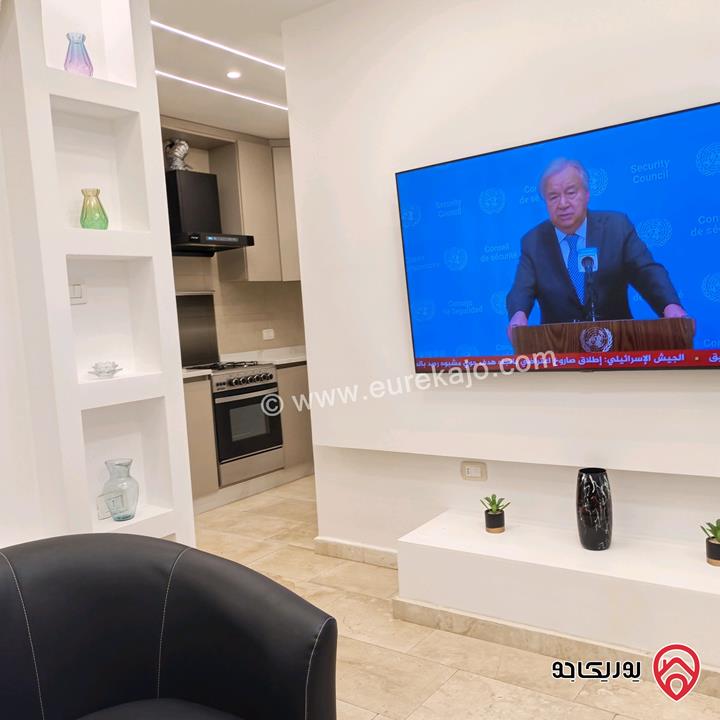 شقة مفروشة مساحة 100م للايجار جديدة مميزة في عمان - السابع شارع عبدالله غوشه 