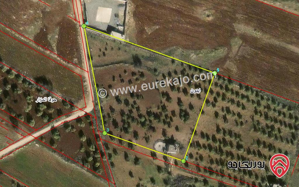 قطعة ارض مساحة 1 دونم من اصل 7745م للبيع في اربد - ايدون 