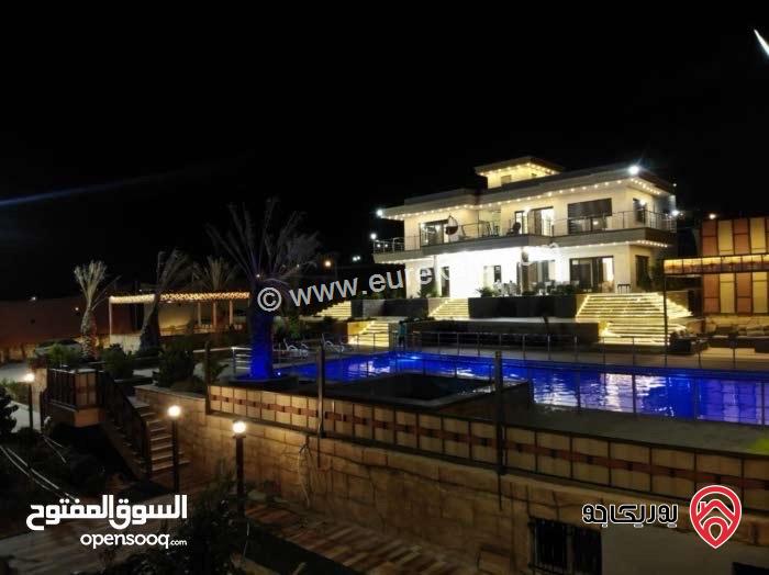 مزرعة وشاليه مساحة الأرض 4 دونم والبناء 500م للبيع في الزرقاء الكمشة قضاء بيرين